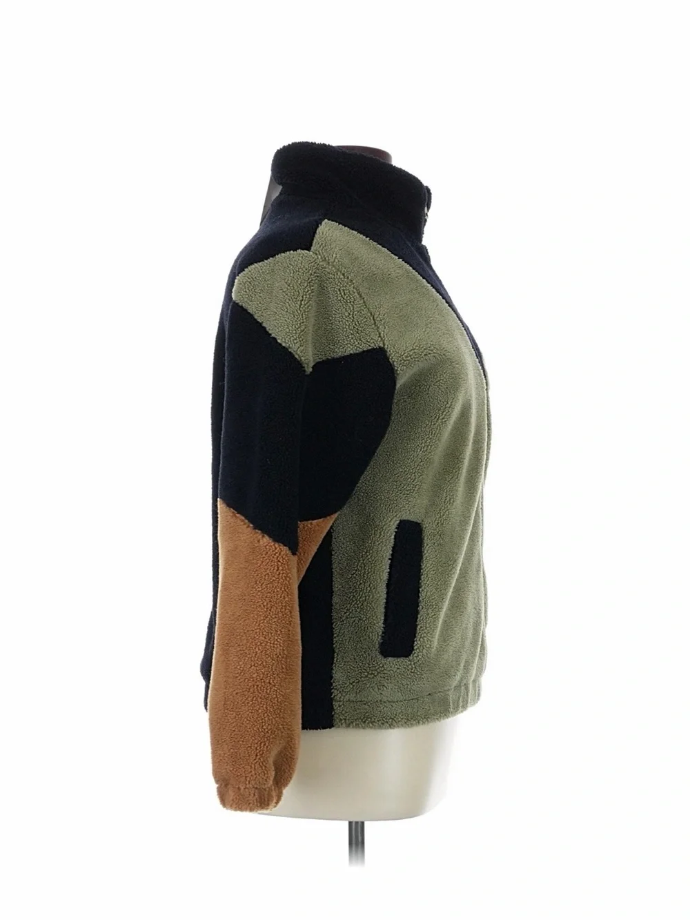 NWT! Zara Colorblock Full Zip Fleece Jacket. Size Women’s Small/Kids Age 13/14.